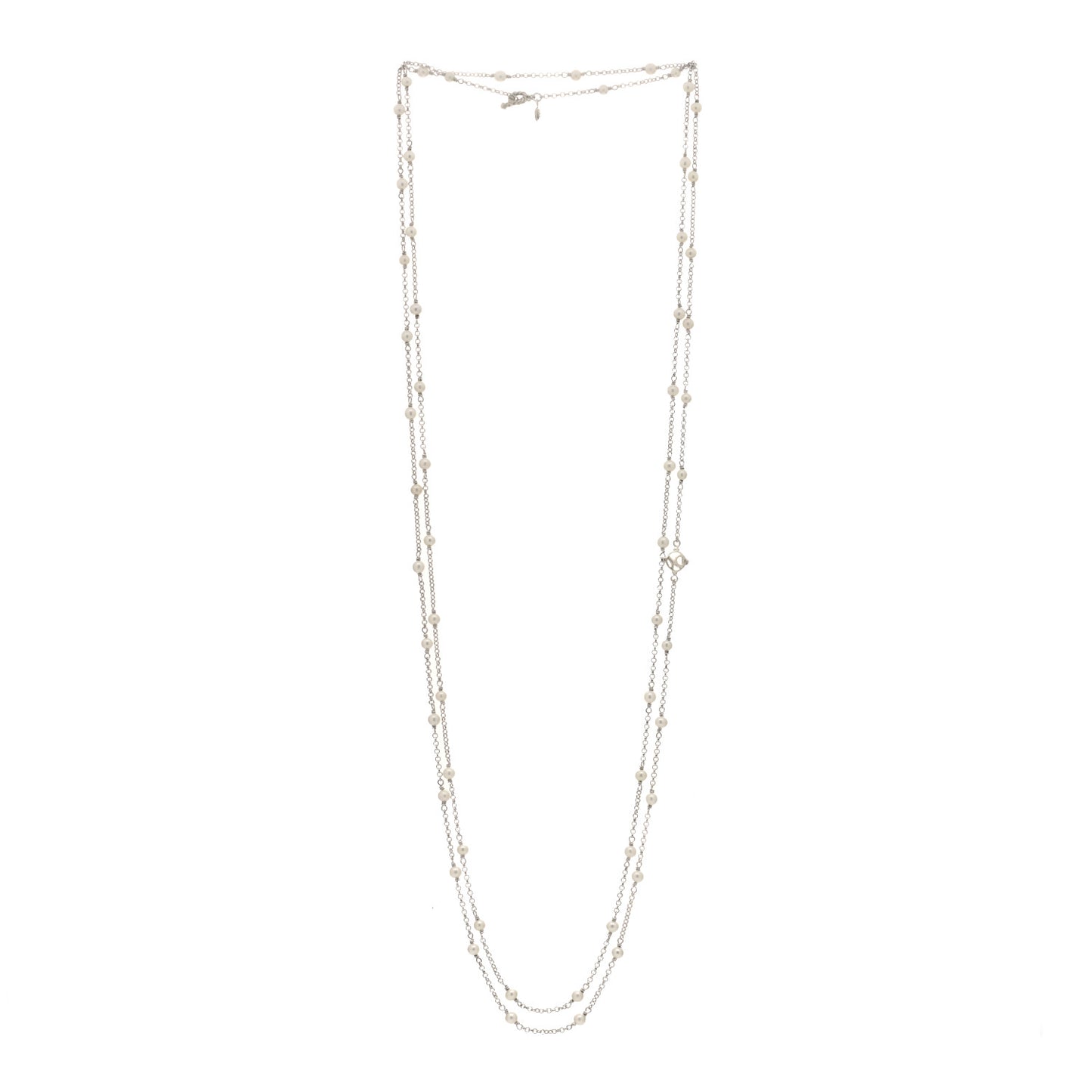 Sterling Silver Freshwater Pearl Bead Chain Necklace