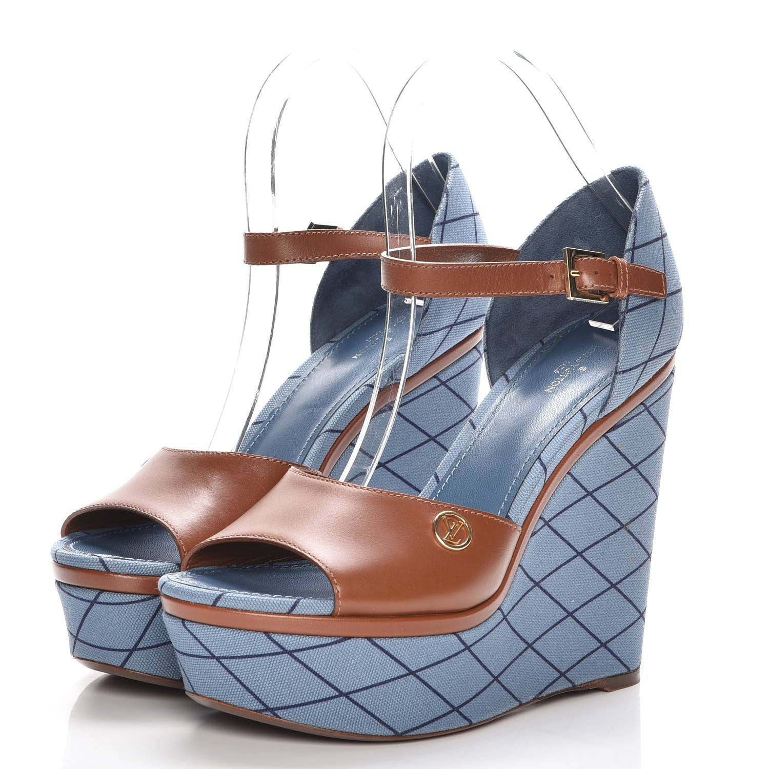 Louis Vuitton Denim Malletage Blossom Sandal 39 3 of 10