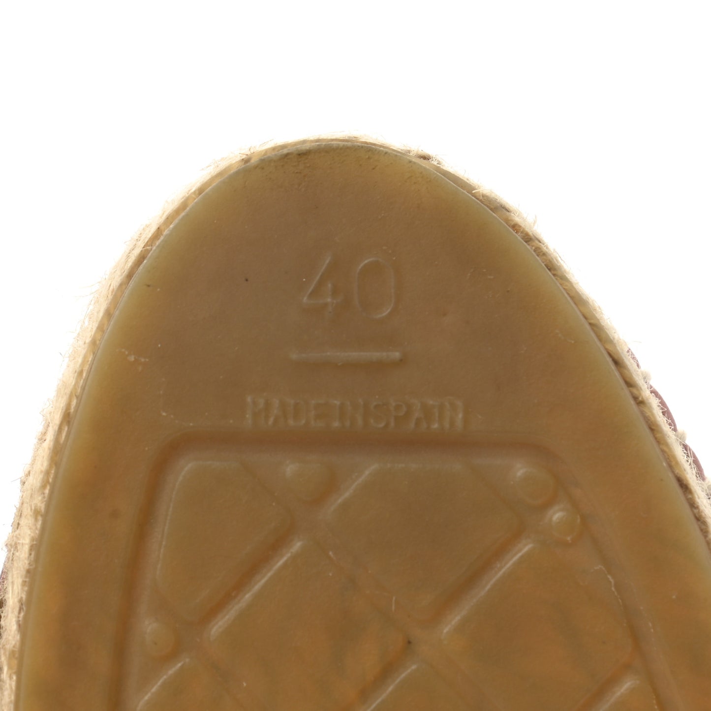 Mesh Lambskin CC Espadrilles 40 Light Pink Beige