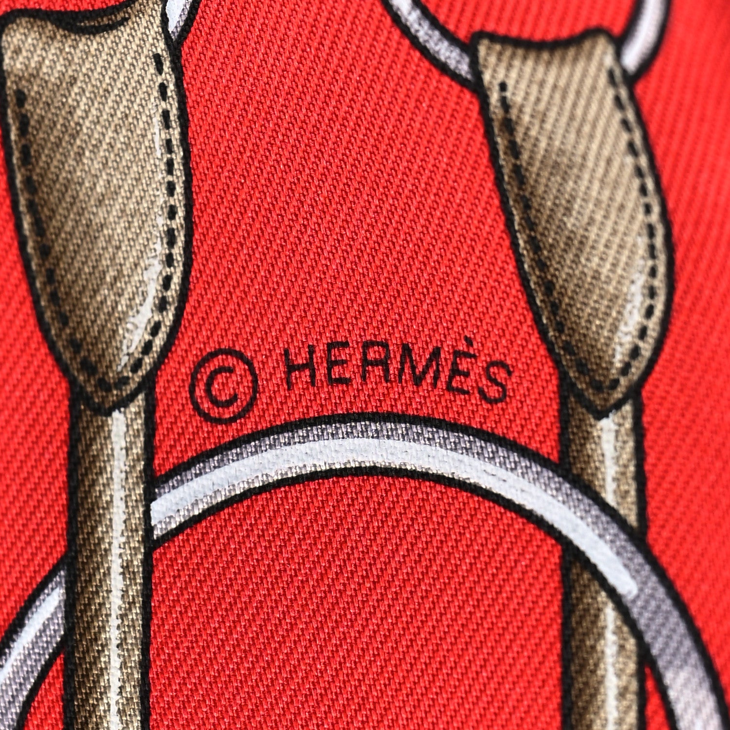 Hermes Silk Jumping Twilly Rouge Vif Caramel 3 of 4