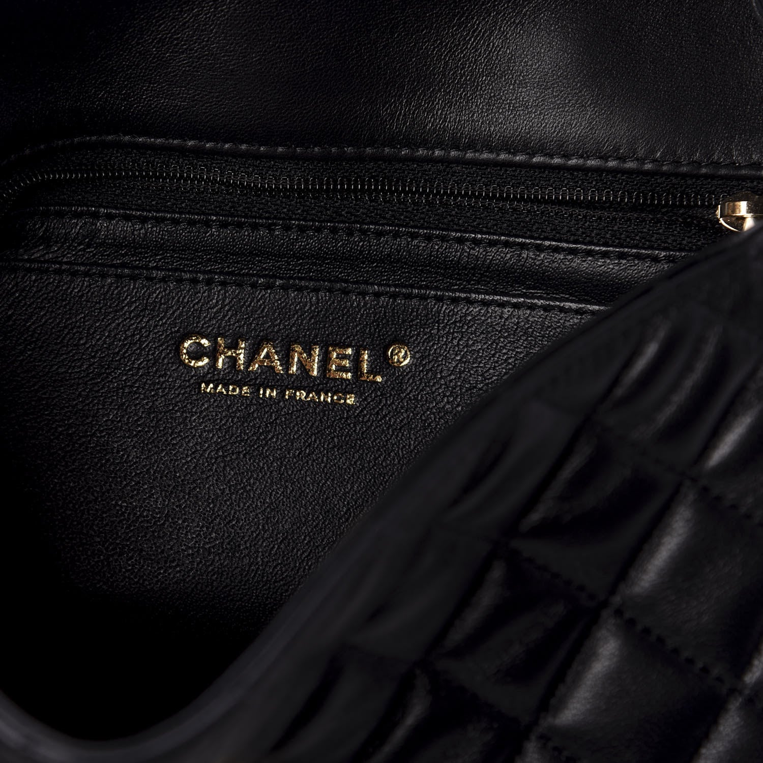 Chanel Lambskin Quilted Mini Rectangular Flap Black 5 of 9