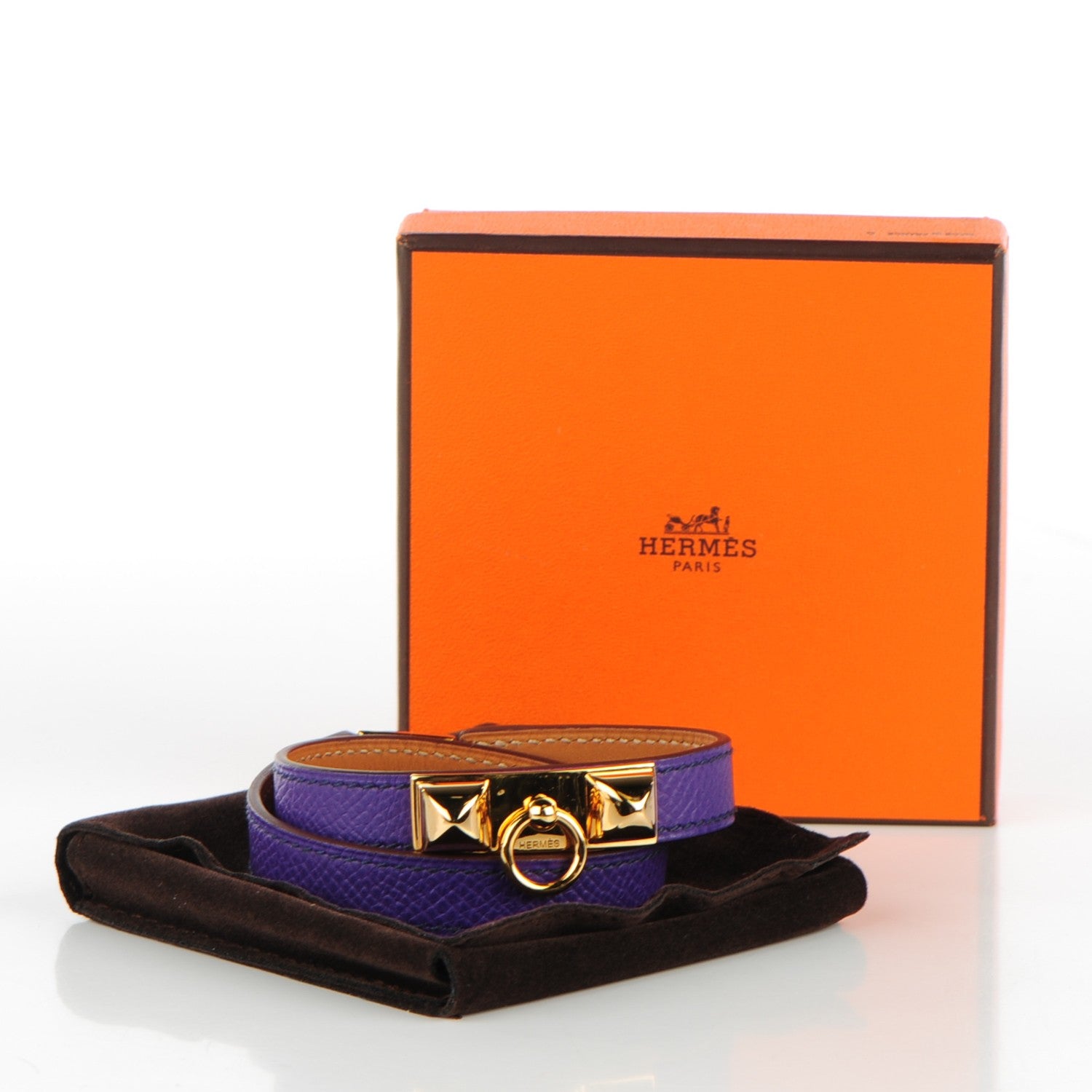 Hermes Epsom Rivale Bracelet M Crocus 14 of 15