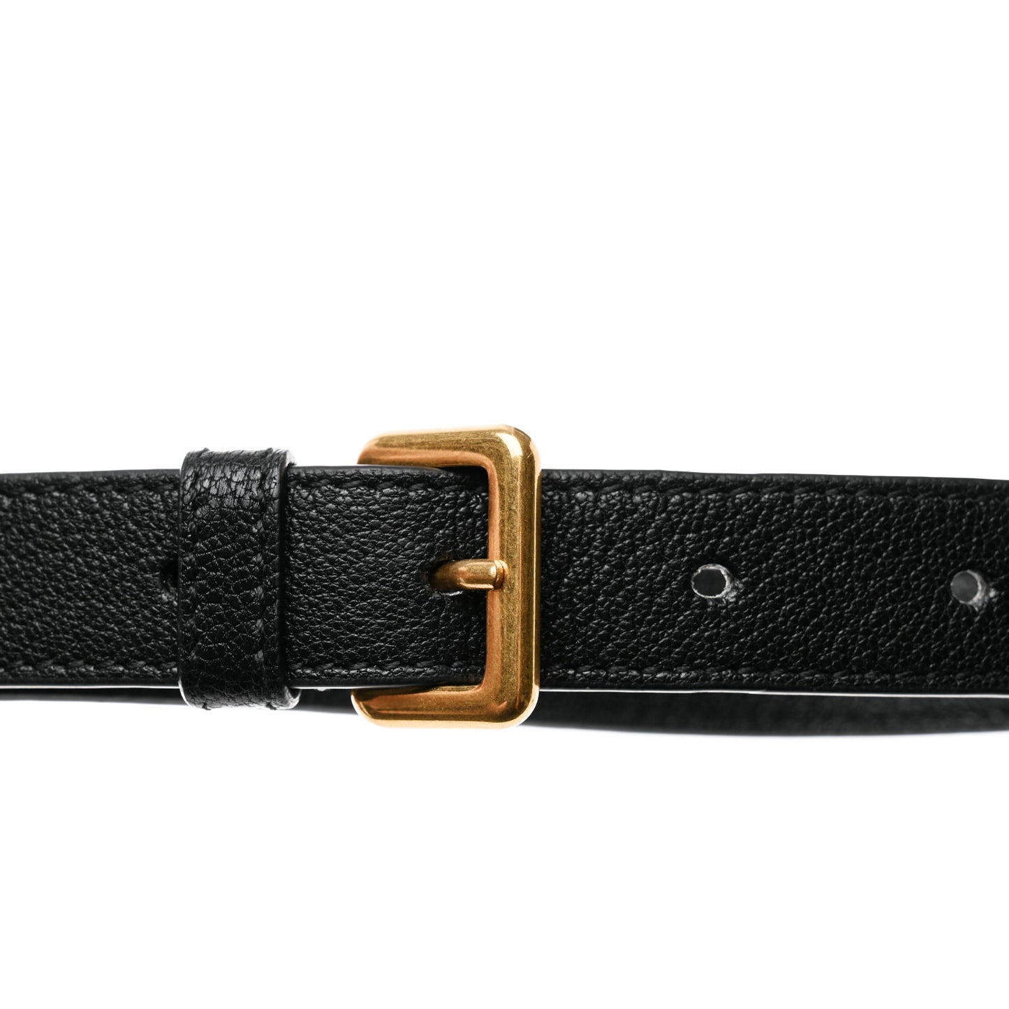 Goatskin Saddle Bag Shoulder Strap Black