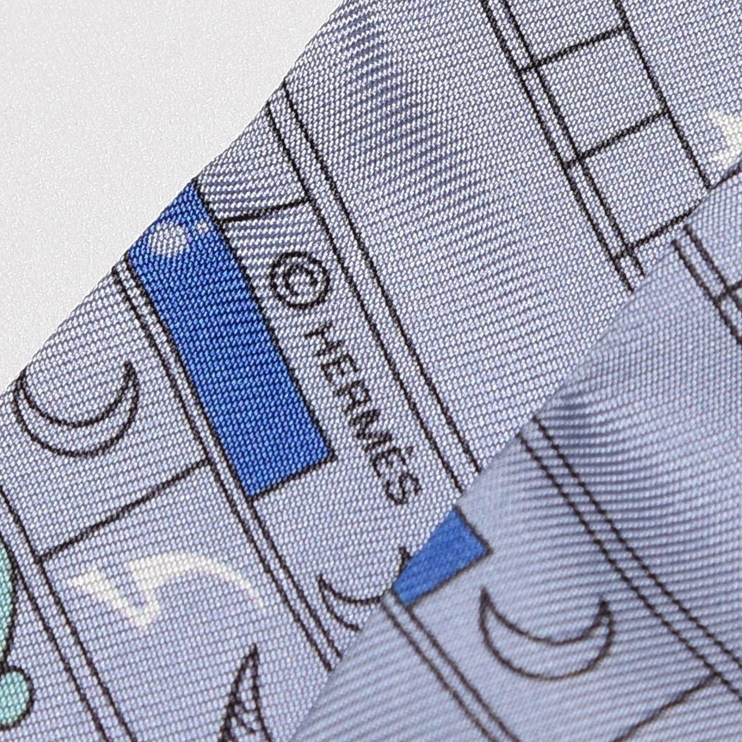 Silk Astrologie Twilly Gris Acier Bleu Veronese