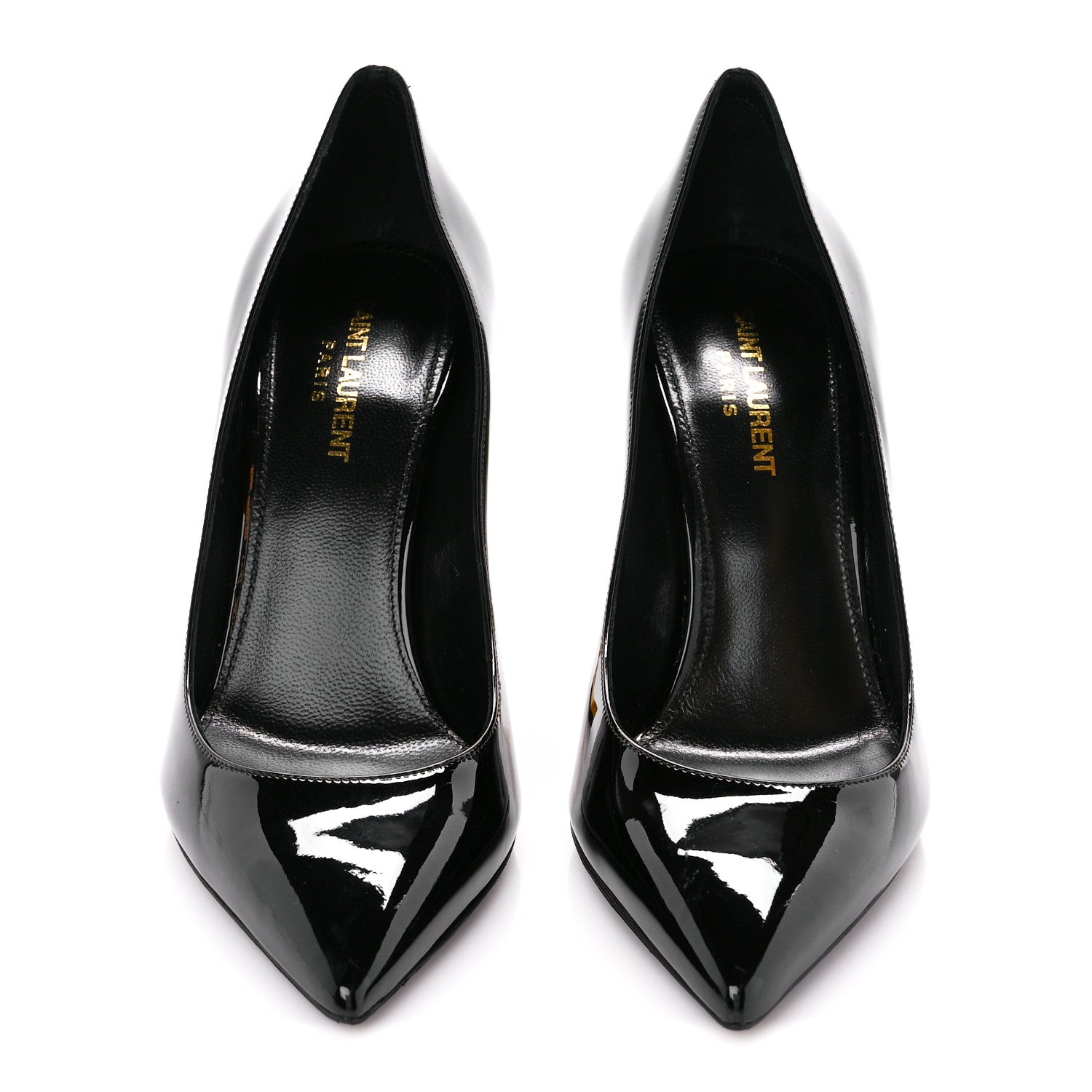 Saint Laurent Patent Calfskin Opyum 85 Pumps 39 Black Gold 2 of 9