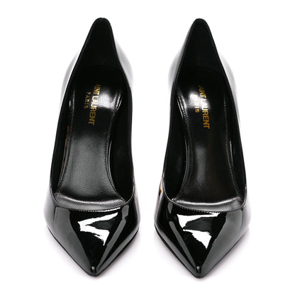 Saint Laurent Patent Calfskin Opyum 85 Pumps 39 Black Gold 2 of 9