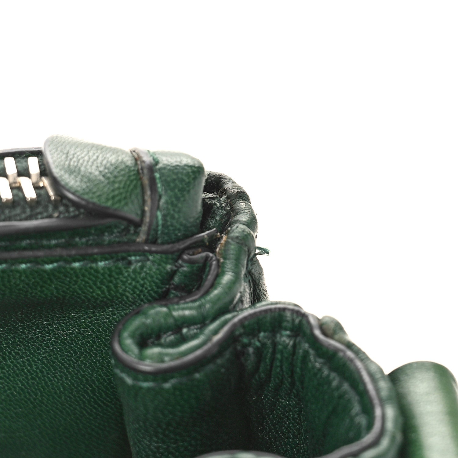 Prada Nappa Gaufre Double Zip Tote Green 9 of 12