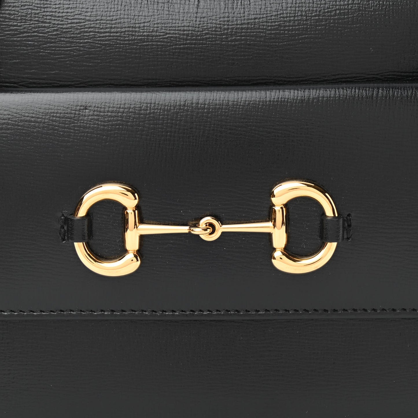 Textured Calfskin Small Horsebit 1955 Shoulder Bag Black