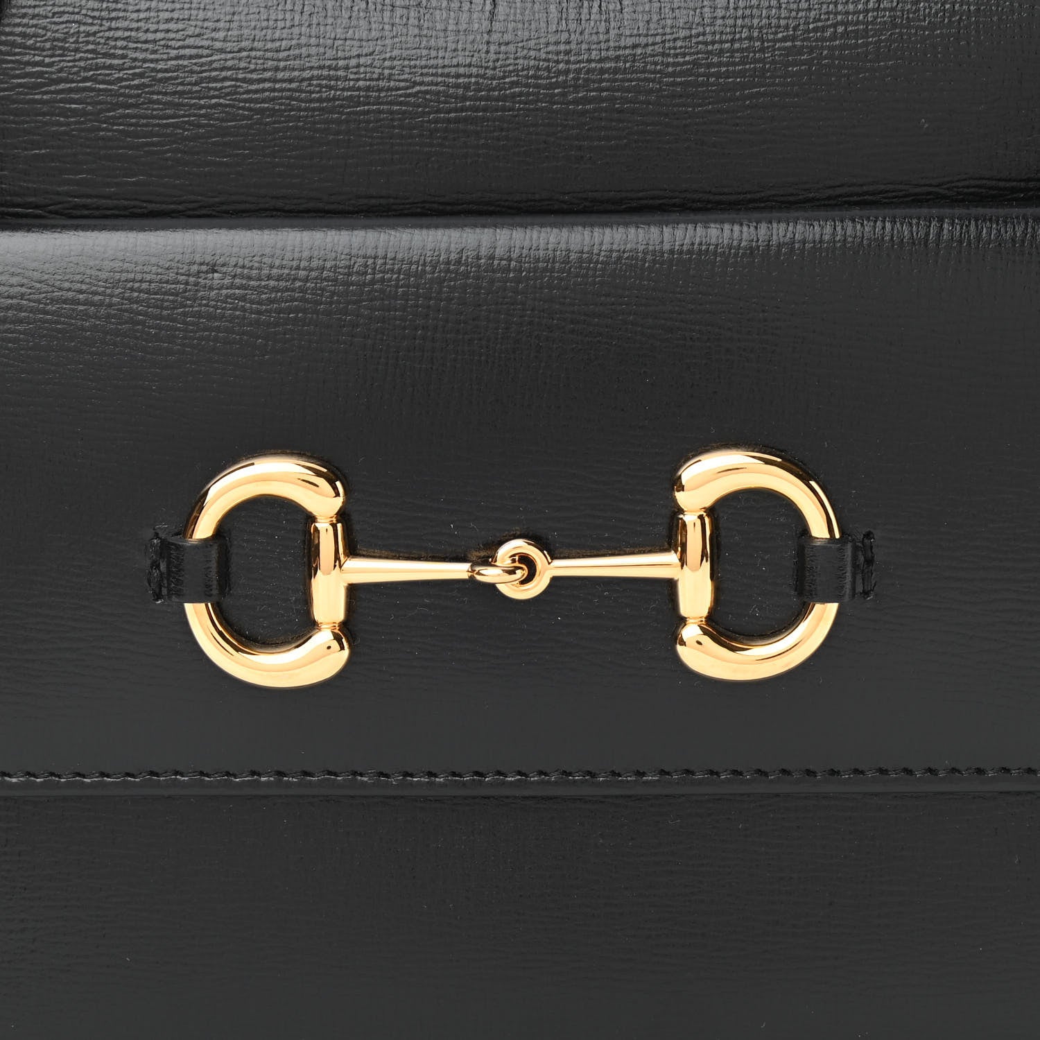 Gucci Textured Calfskin Small Horsebit 1955 Shoulder Bag Black 8 of 10