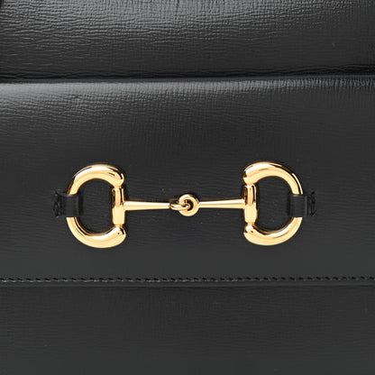 Gucci Textured Calfskin Small Horsebit 1955 Shoulder Bag Black 8 of 10