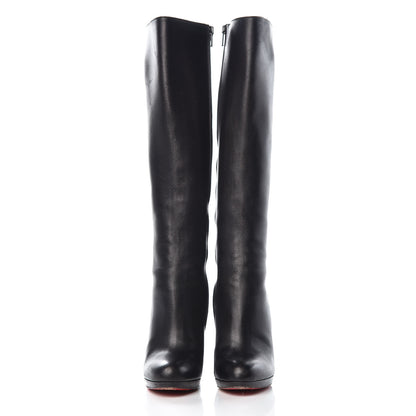 Christian Louboutin Calfskin Miss Tack Alta 100 Boots 37 Black 2 of 18