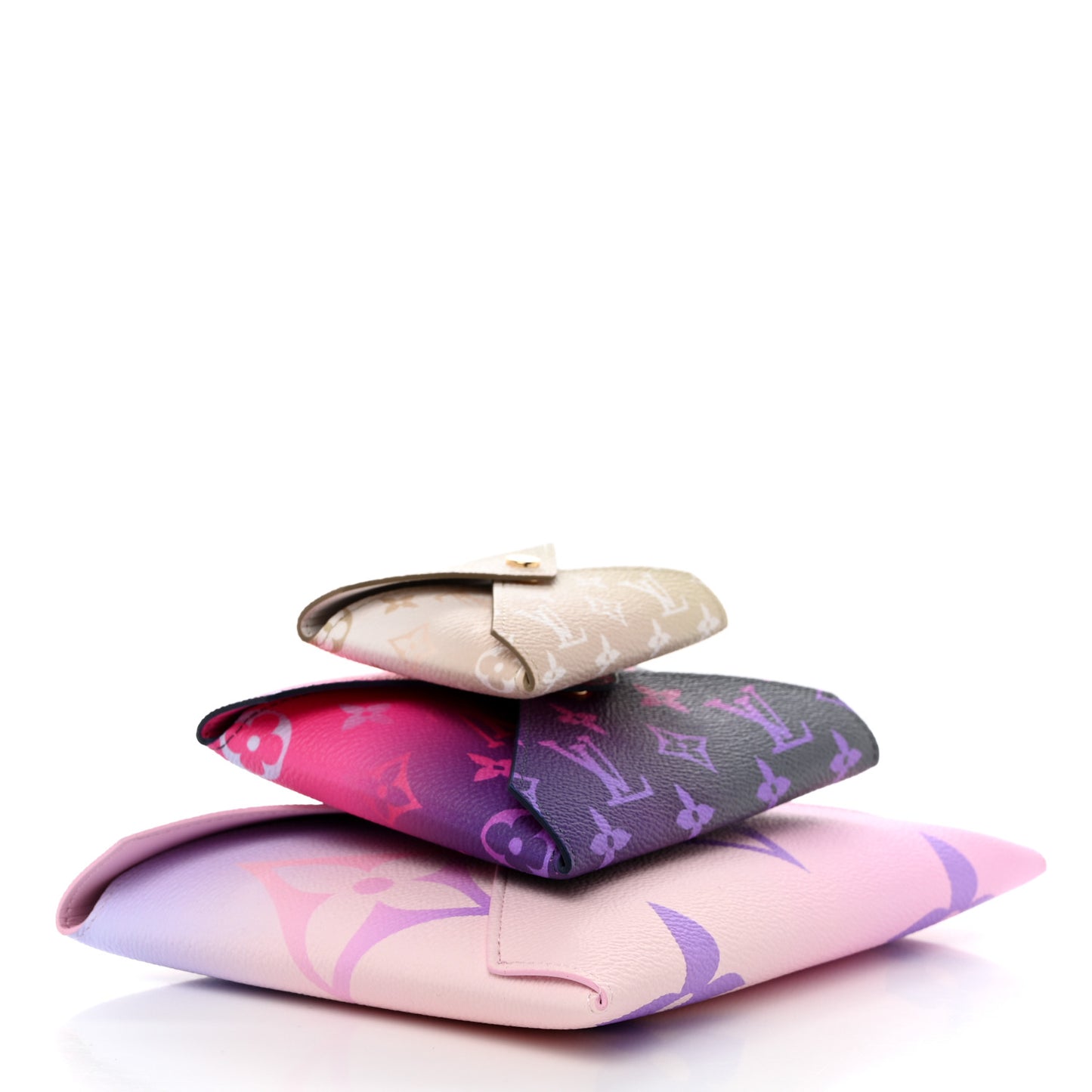 Monogram Giant Spring in the City Kirigami Pochette Set Sunrise Pastel Midnight Fuchsia Sunset Kaki
