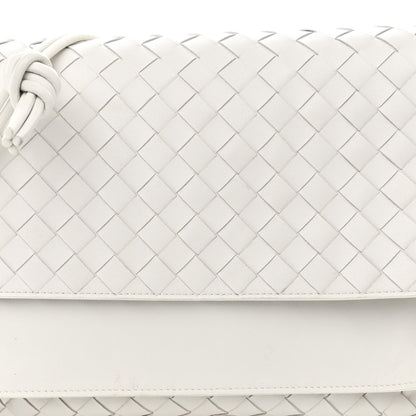 Bottega Veneta Nappa Intrecciato Medium Knot Flap Crossbody White 8 of 15