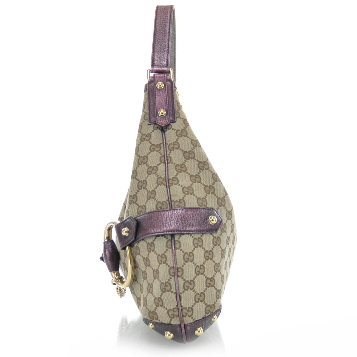 Gucci Monogram Horsebit Chain Hobo 4 of 9