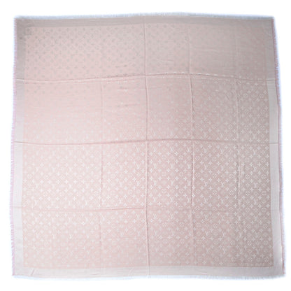 Louis Vuitton Silk Wool Monogram Denim Shawl Rose 3 of 5