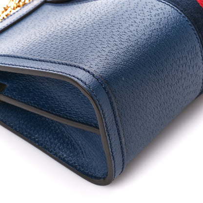 Gucci Textured Calfskin Web Small Ophidia Chain Shoulder Bag Blue Agata 10 of 11