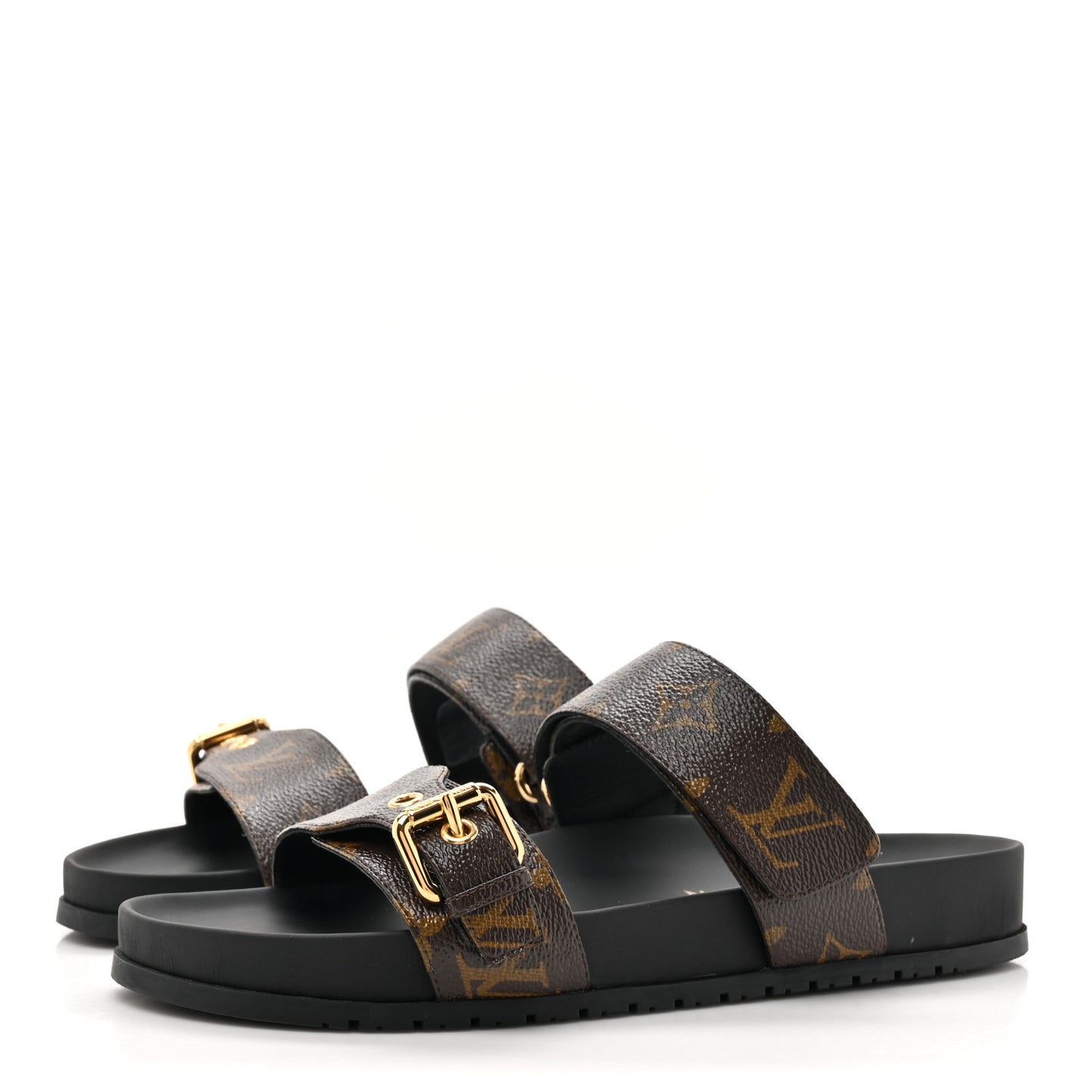 Monogram Bom Dia Mule Sandals 38.5 Black