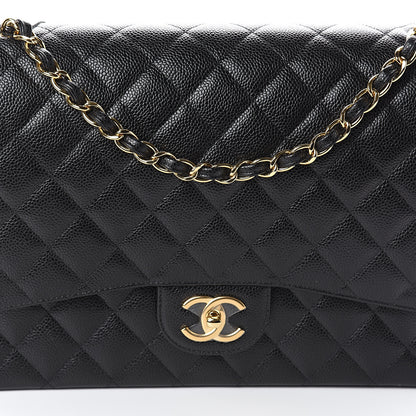 Chanel Caviar Quilted Maxi Double Flap Black 7 of 9