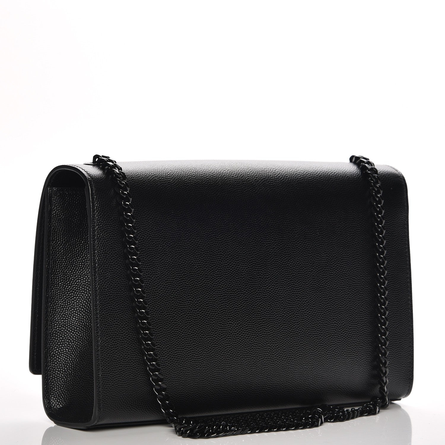 Saint Laurent Grain De Poudre Medium Classic Monogram Kate Satchel Black 3 of 7