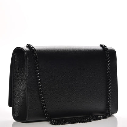 Saint Laurent Grain De Poudre Medium Classic Monogram Kate Satchel Black 3 of 7