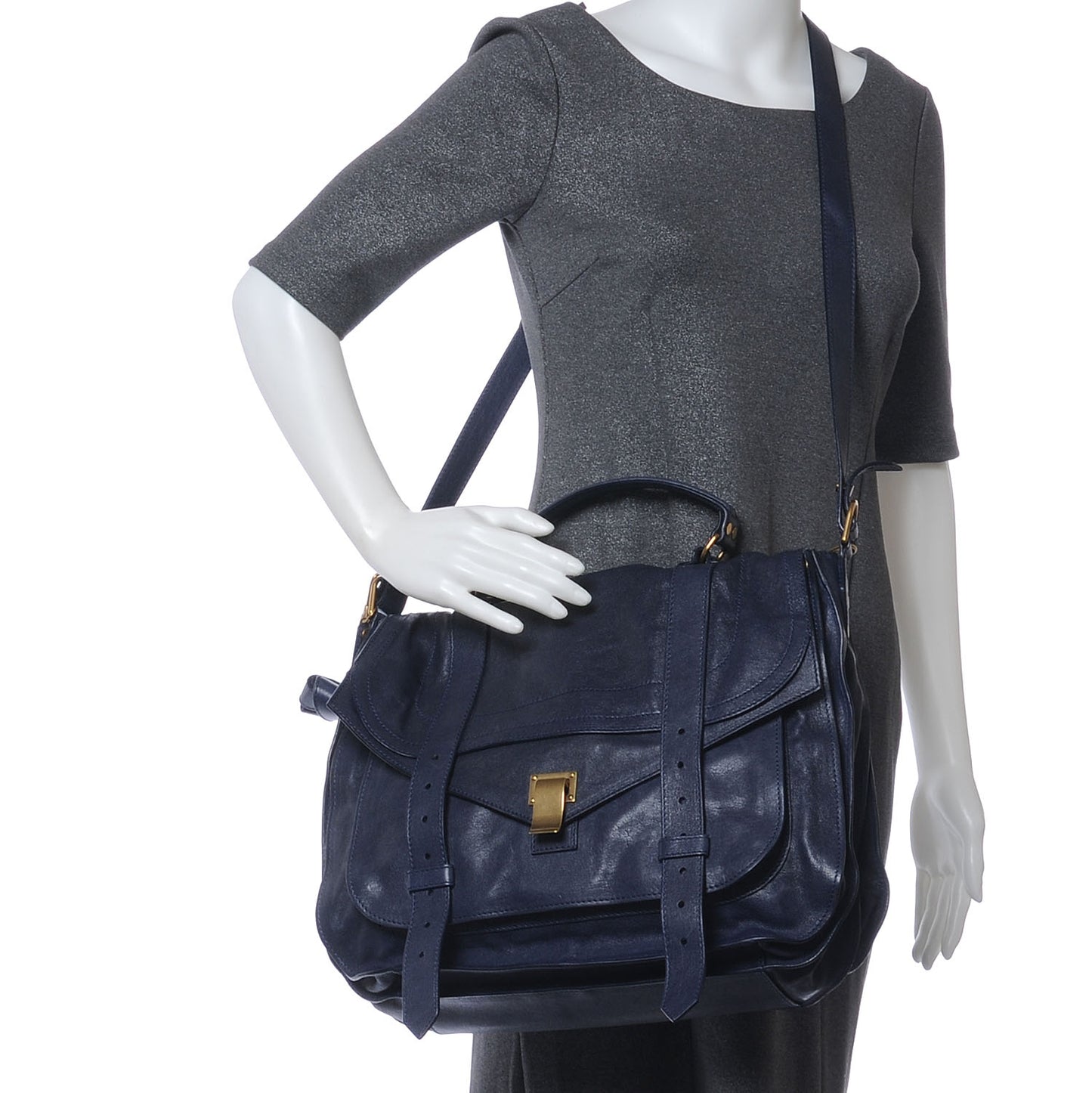 Lambskin PS1 Large Satchel Marine
