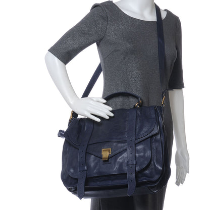 Proenza Schouler Lambskin PS1 Large Satchel Marine 2 of 8