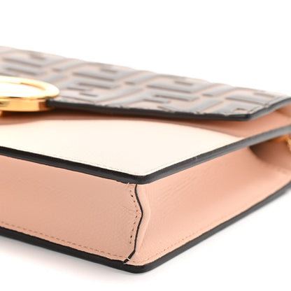 Fendi Vitello Cruise F is Fendi FF 1974 Embossed Medium Envelope Wallet On Chain Maya Black Light Rose 8 of 10
