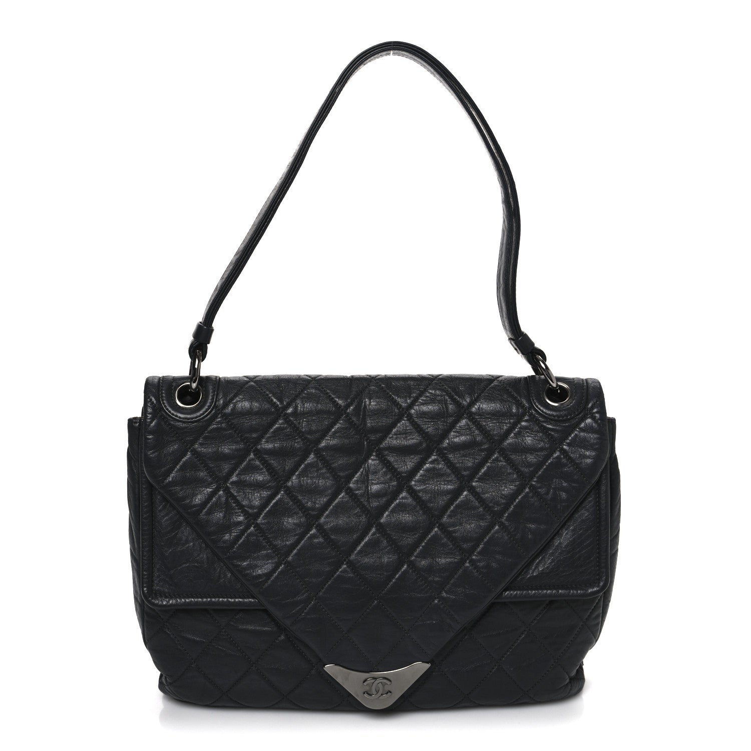 Chanel Lambskin Quilted Padded Envelope Flap Black 1 of 11
