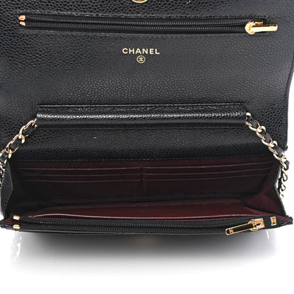 Chanel Caviar Quilted Wallet On Chain WOC Black 4 of 4