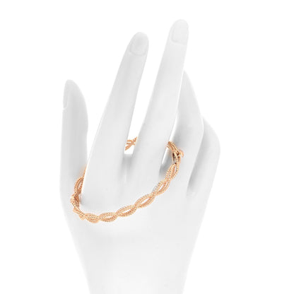 Roberto Coin 18K Rose Gold Barocco Braided Bangle Bracelet 2 of 5