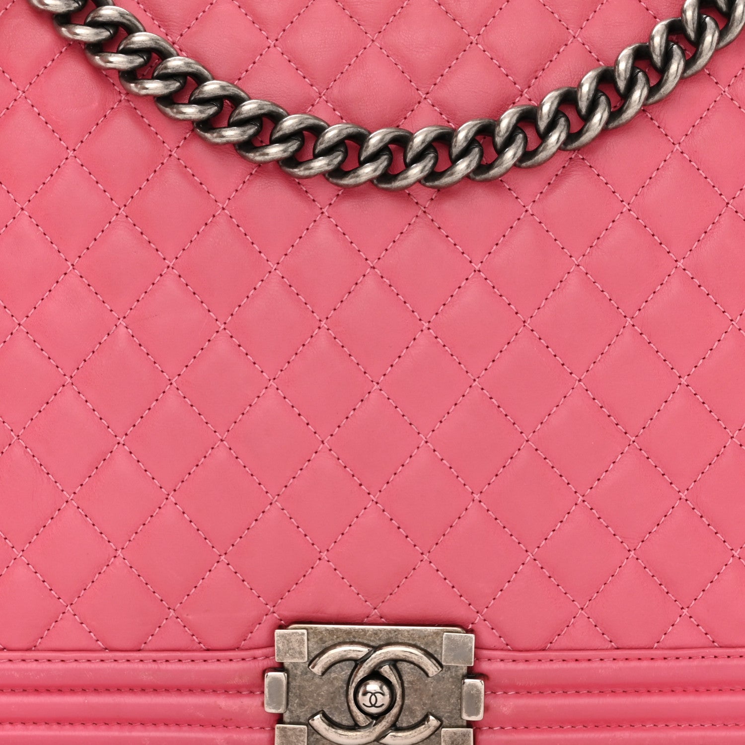 Chanel Calfskin Quilted Large Boy Flap Pink 8 of 11