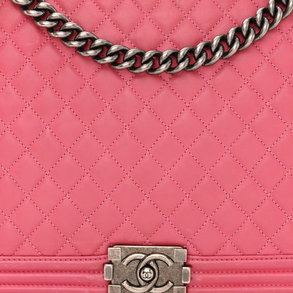 Chanel Calfskin Quilted Large Boy Flap Pink 8 of 11