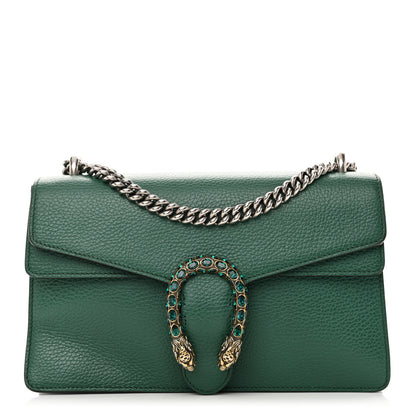 Gucci Pebbled Calfskin Small Dionysus Shoulder Bag Emerald 1 of 11