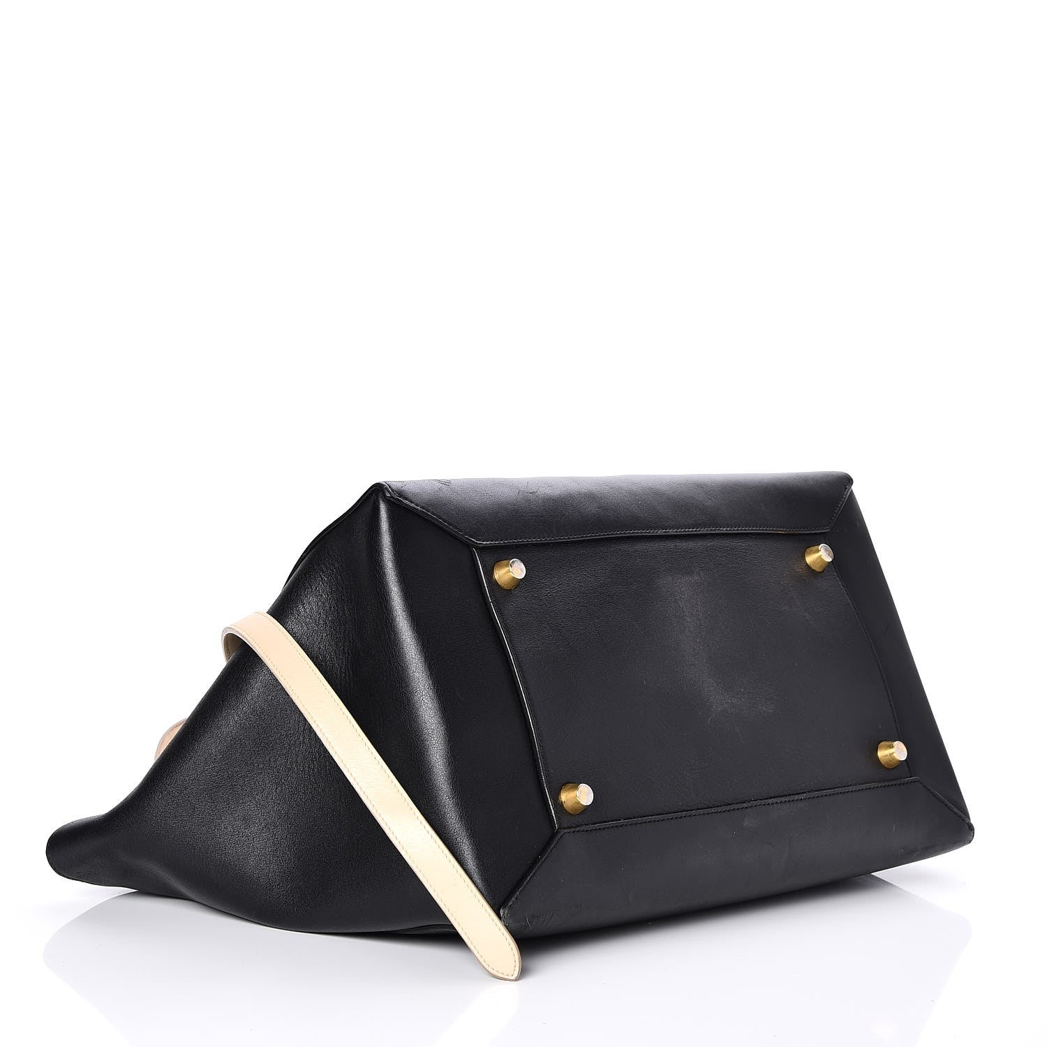 Celine Smooth Calfskin Large Bi-Color Belt Bag Black 4 of 13
