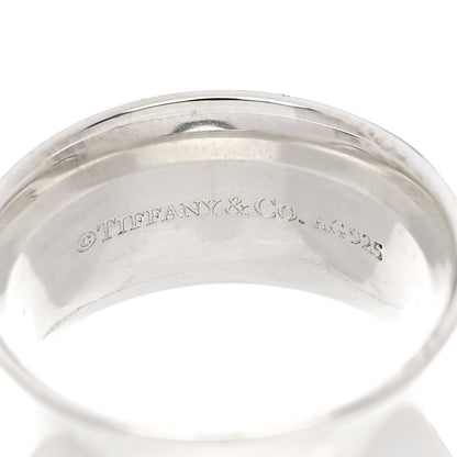 Tiffany Sterling Silver Wide 1837 Ring 60 9 4 of 4