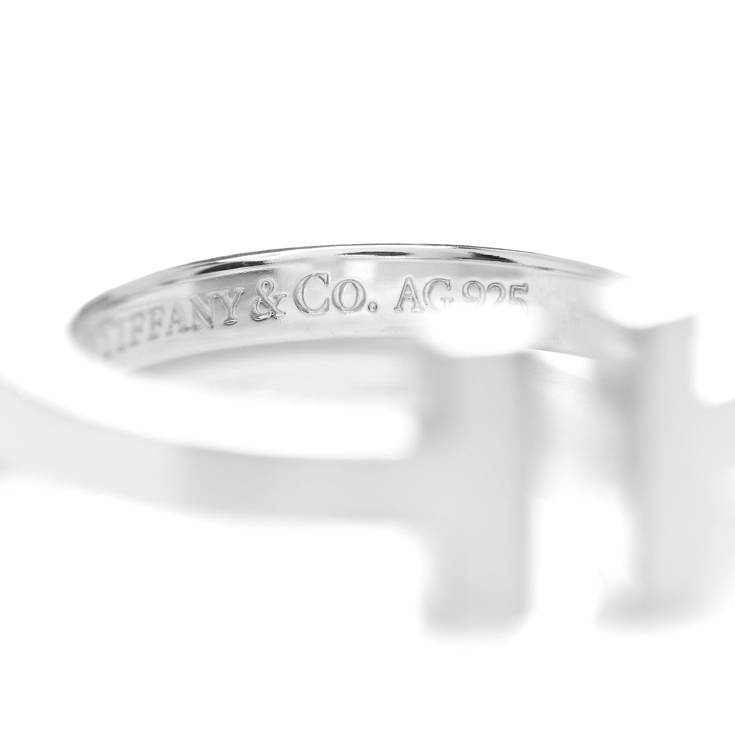 Tiffany Sterling Silver T Square Ring 49 5 5 of 5