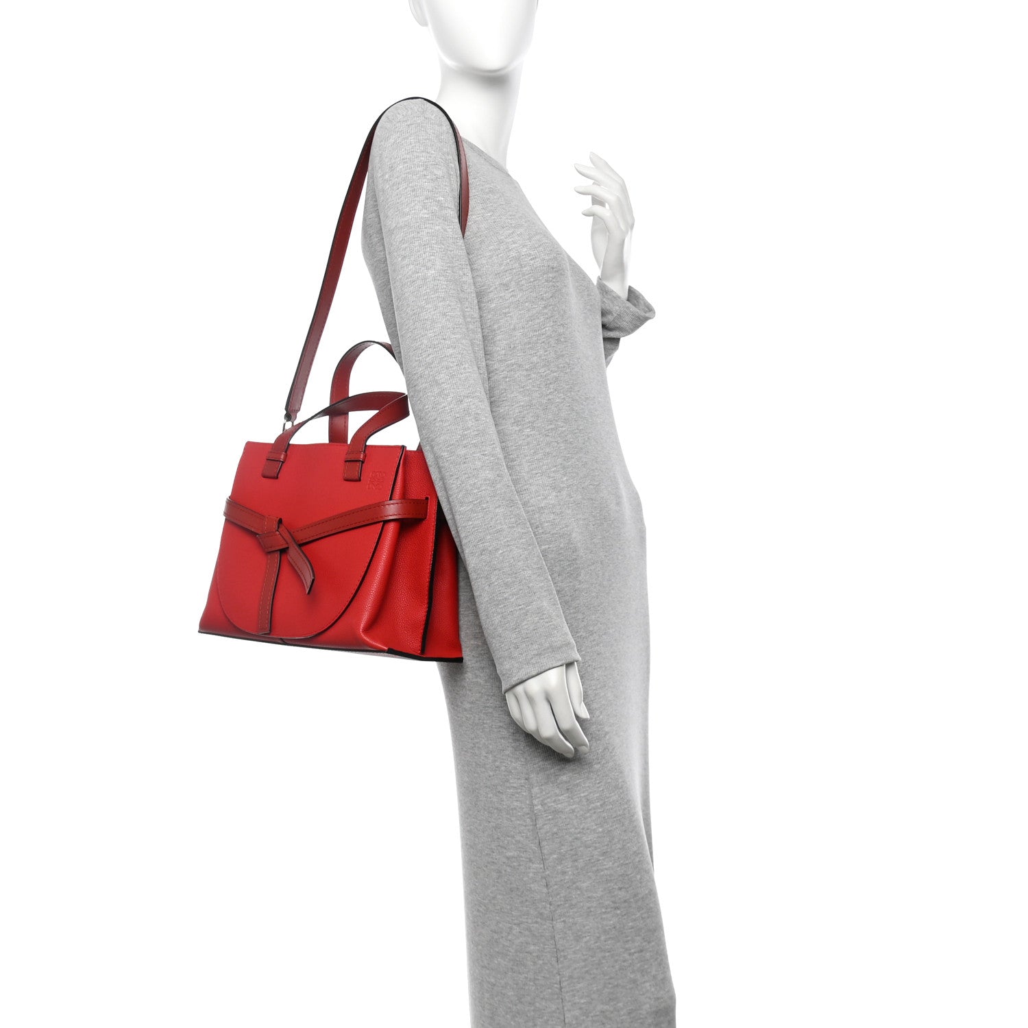 Loewe Calfskin Small Gate Tote Scarlet Red 2 of 10