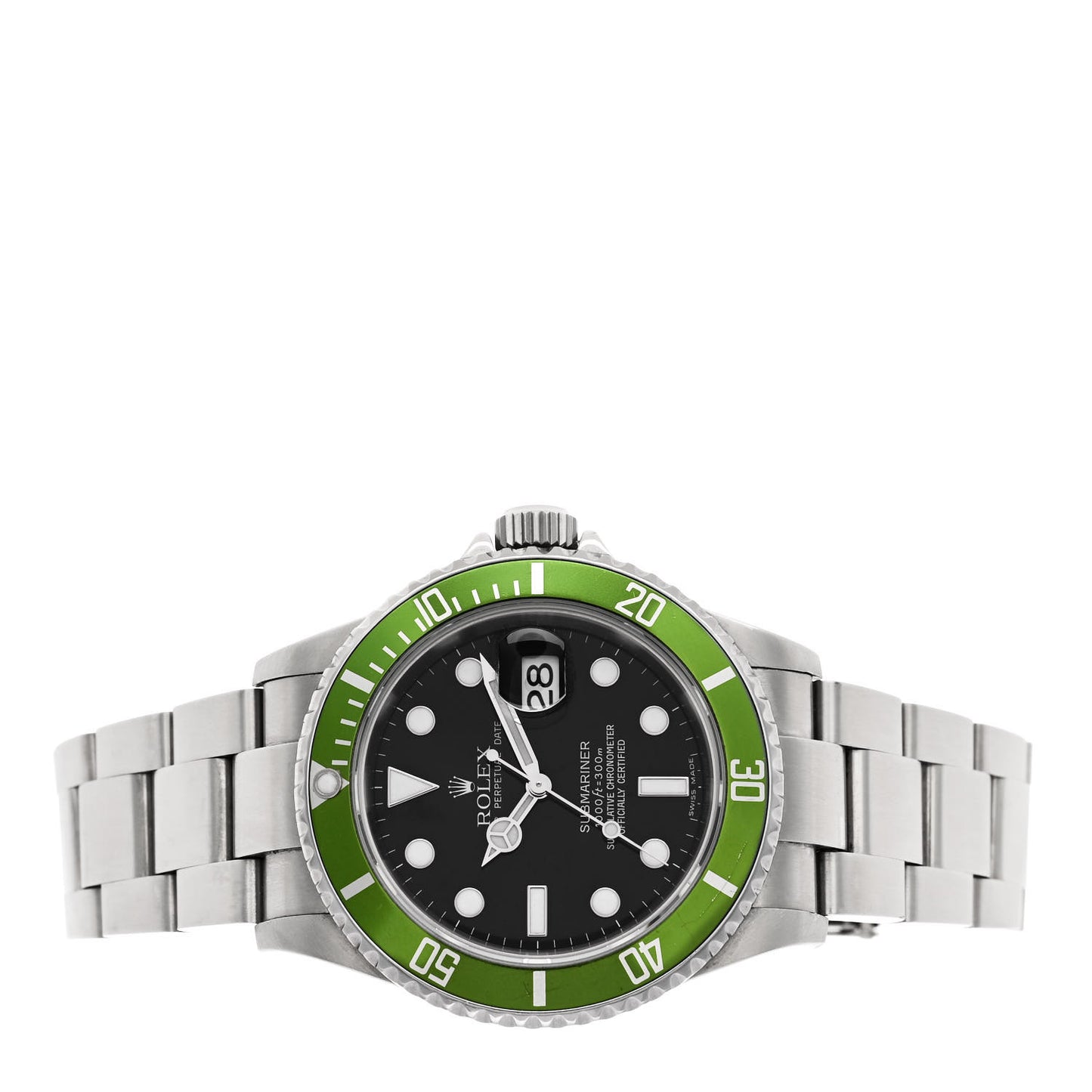Stainless Steel 40mm Oyster Perpetual Submariner Date 50th Anniversary Kermit Watch Black 16610LV