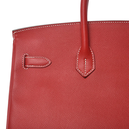 Hermes Epsom Candy Birkin 35 Rouge Casaque Bleu Thalassa 22 of 35