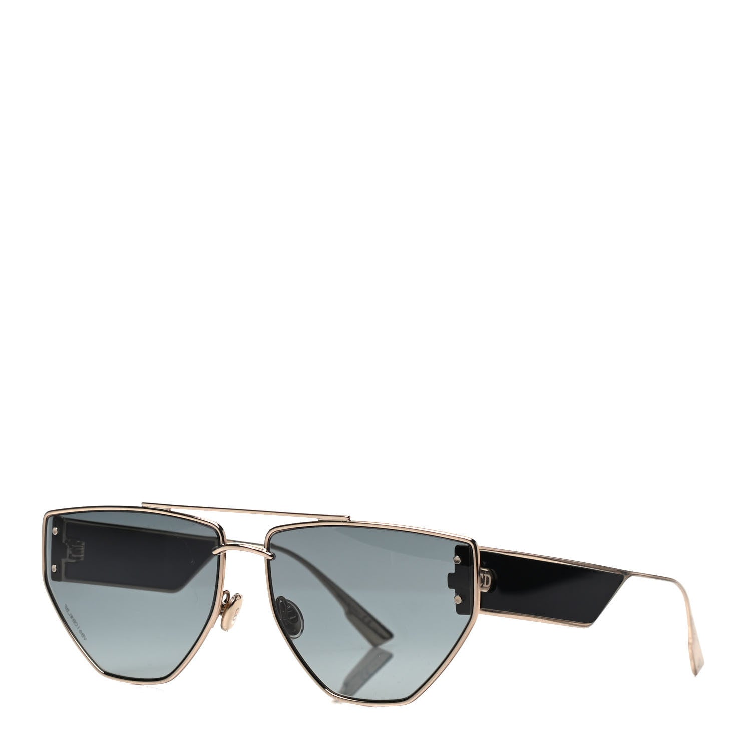 Christian Dior Clan 2 Aviator Sunglasses Black Gold 1 of 7