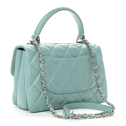 Chanel Lambskin Quilted Small Trendy CC Flap Dual Handle Bag Light Green 3 of 10