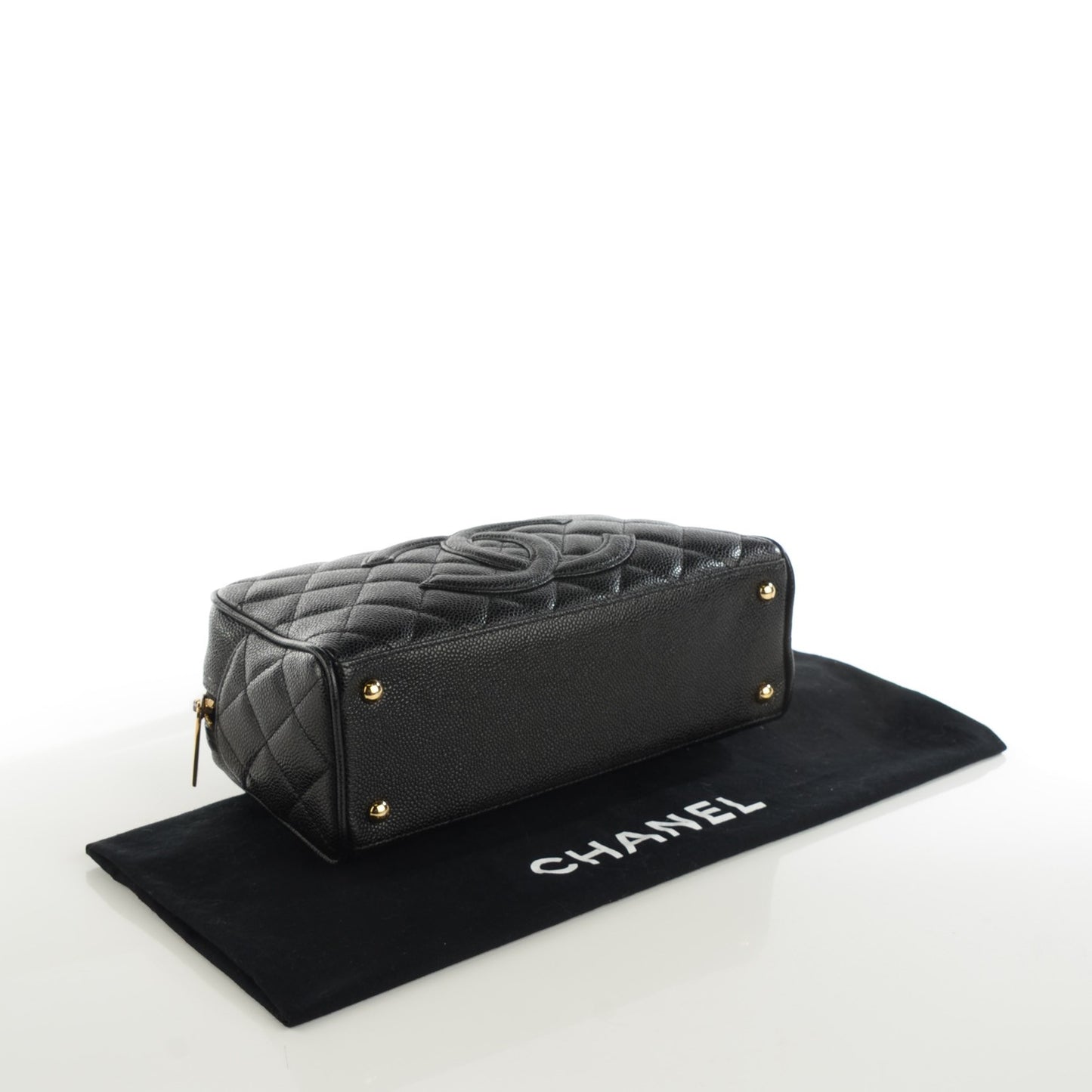 Caviar Quilted Small Bowler Black