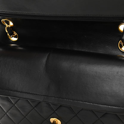 Chanel Lambskin Quilted Medium Double Flap Black 13 of 13