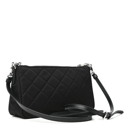Prada Nylon Tessuto Impuntu Quilted Crossbody Bag Black 3 of 9