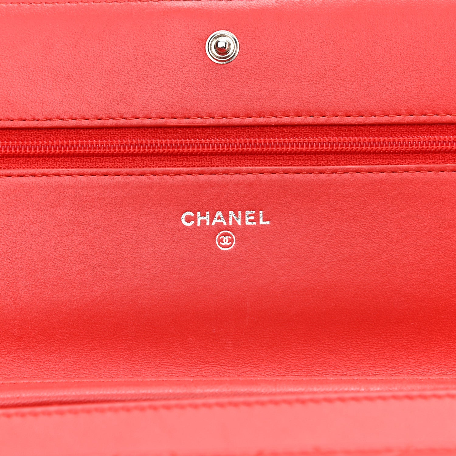 Chanel Lambskin Quilted Boy Wallet On Chain WOC Red 6 of 14