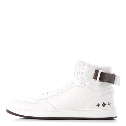 Louis Vuitton Calfskin Monogram Rivoli High Top Sneakers 12 White 1 of 9