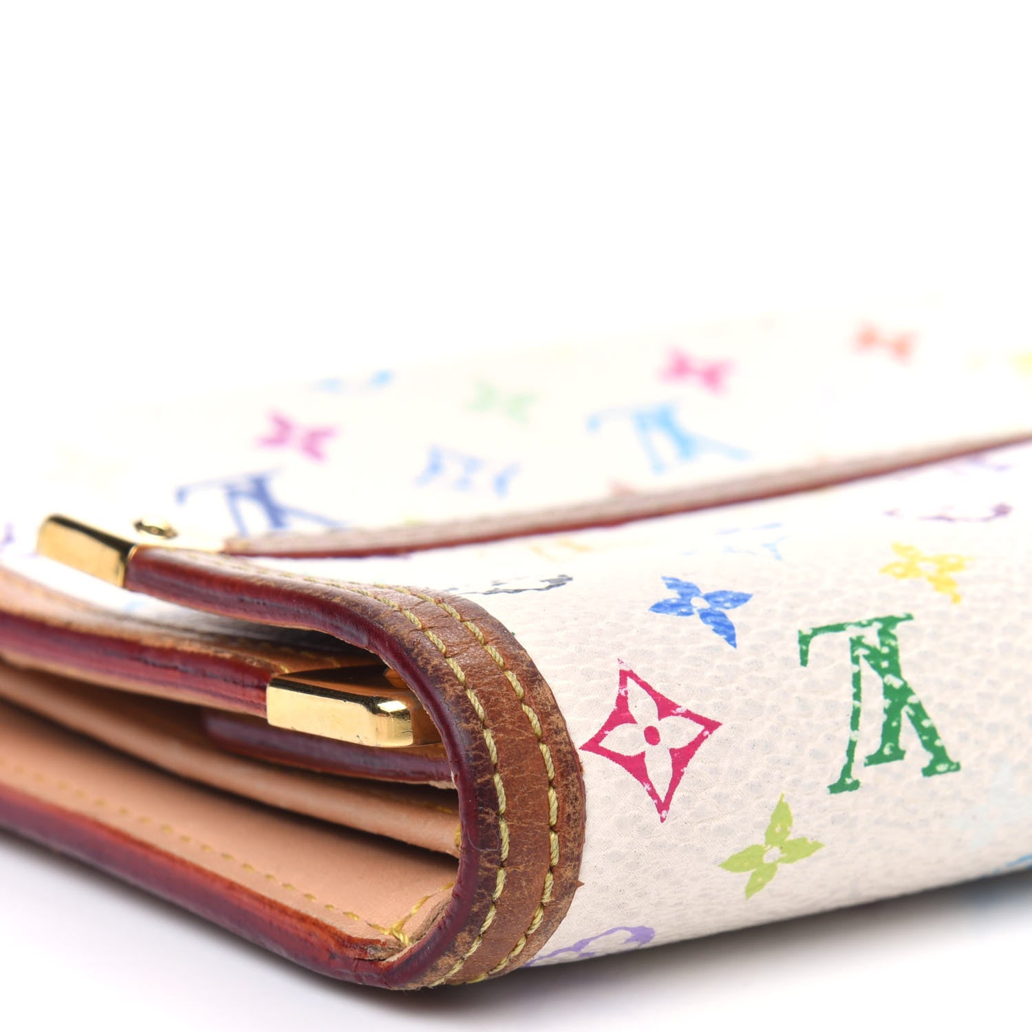 Louis Vuitton Monogram Multicolor Porte Tresor International Wallet White 10 of 13