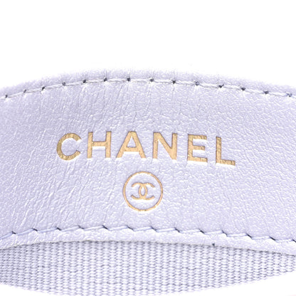 Chanel Iridescent Calfskin Quilted Chanel 19 Card Holder Light Purple 9 of 16
