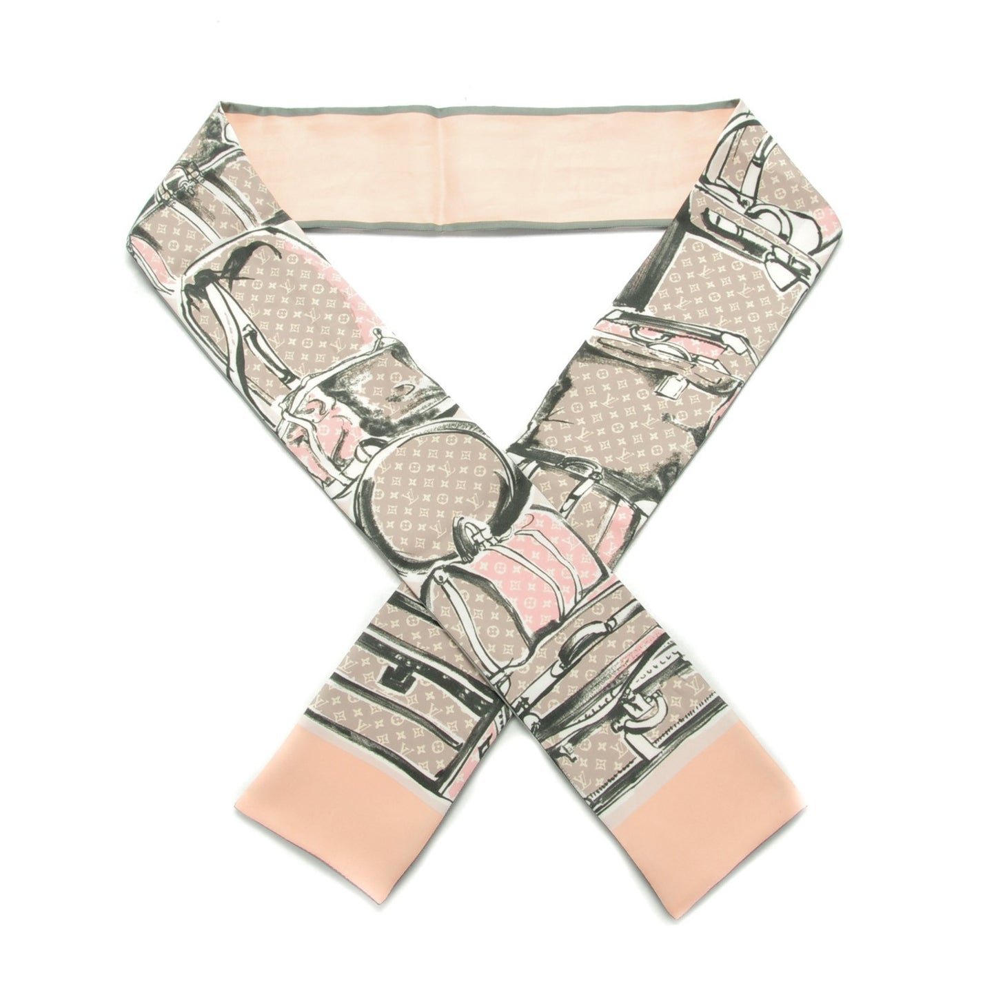 Silk Monogram Trunks Bandeau Rose Poudre