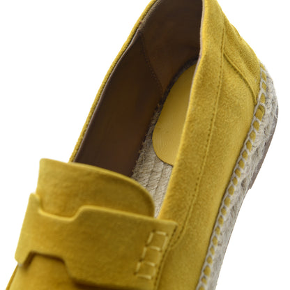Hermes Suede Goatskin Womens Trip Espadrilles 38 Jaune Citron 13 of 18
